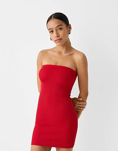 Bershka Bandeau-Top Damen L Rot günstig online kaufen