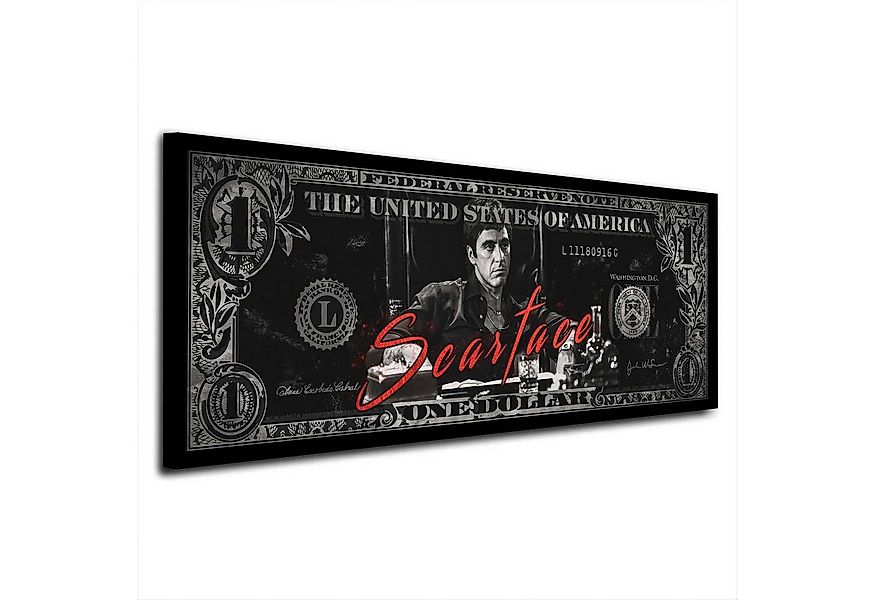 Artedinoi Leinwandbild Pop Art Scarface Film Dollar Leinwandbild Wandbild K günstig online kaufen