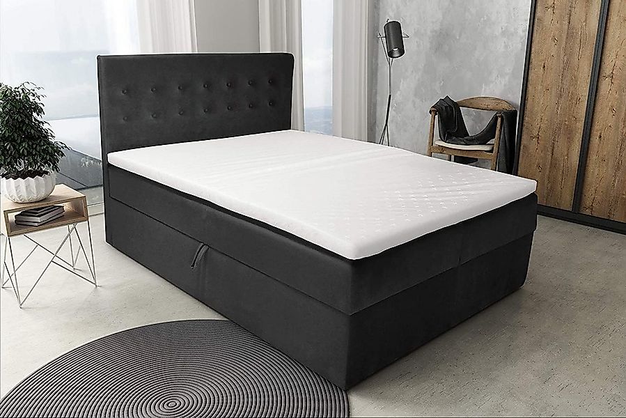 Best for Home Boxspringbett S Deluxe mit Bettkasten Bonellfederkern inkl. 4 günstig online kaufen