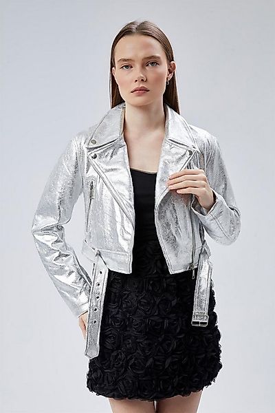 HomeStore Windbreaker Metallic-Schrägjacke günstig online kaufen