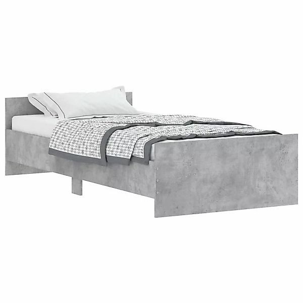 vidaXL Bettgestell Betongrau 90x200 cm Holzwerkstoff1909037 günstig online kaufen