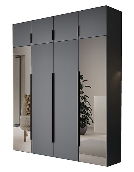 Compleo Drehtürenschrank Kleiderschrank mit Aufsatz, Hochschrank, günstig online kaufen