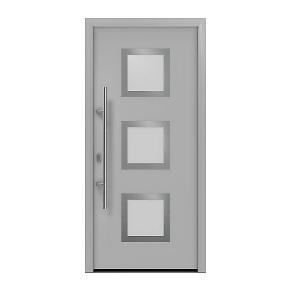 EcoStar Haustür Isopro IP 810S Weißaluminium 110 cm x 210 cm DIN L günstig online kaufen
