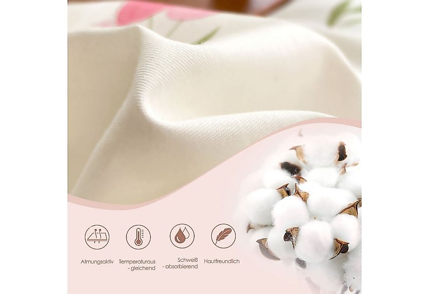 KEAYOO Bettwäsche Blumen, Baumwolle, 2 teilig, Baumwolle Bettwäsche Blumenb günstig online kaufen