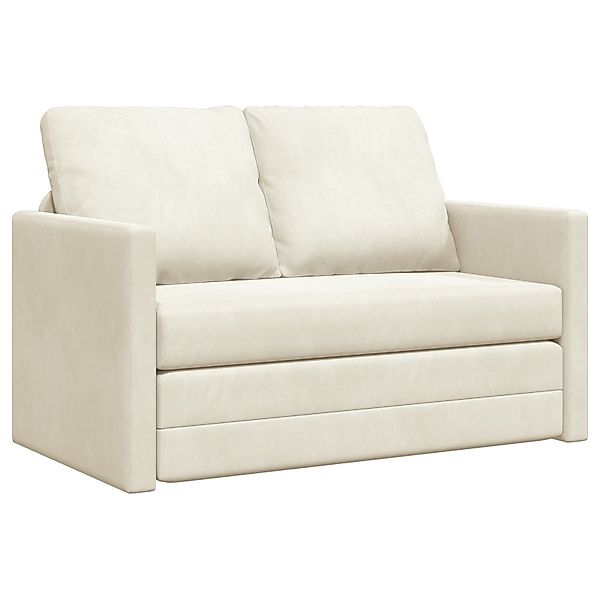 vidaXL Sofa Loveseat 2-Sitzer Creme Stoff, günstig online kaufen