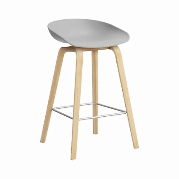 Barhocker About a stool AAS 32 LOW plastikmaterial grau / H 65 cm - Recycel günstig online kaufen