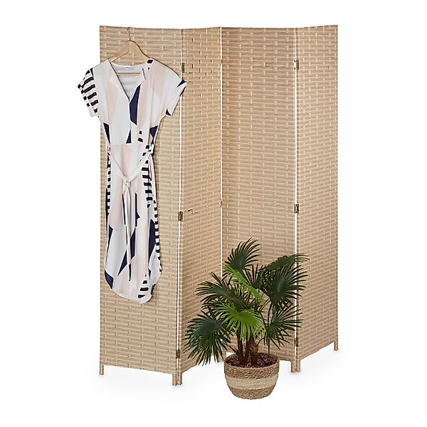 relaxdays Paravent 4-teiliger Paravent 170 cm günstig online kaufen