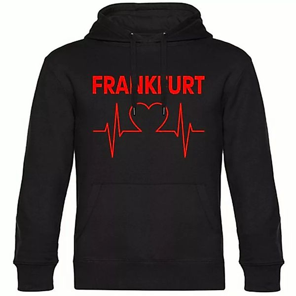 multifanshop Kapuzensweatshirt Frankfurt - Herzschlag - Pullover günstig online kaufen