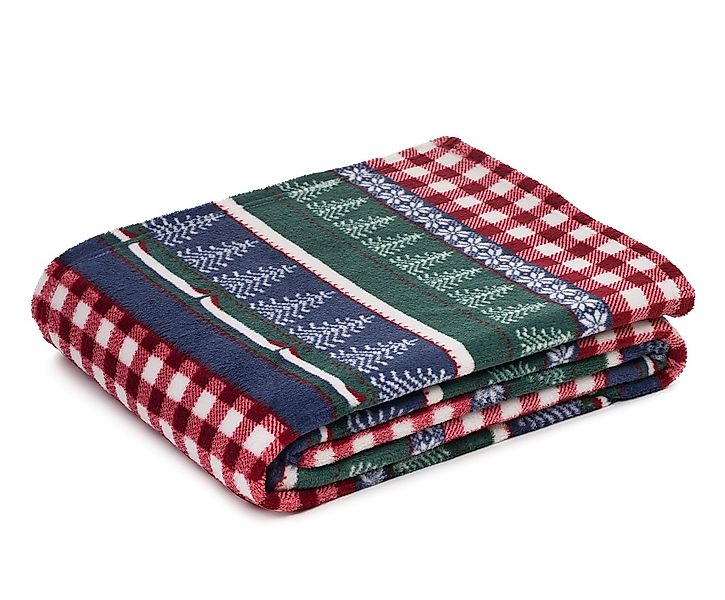 Wohndecke Winterkuscheldeckedecke mit weihnachtlichen/ winterlichen Motiven günstig online kaufen