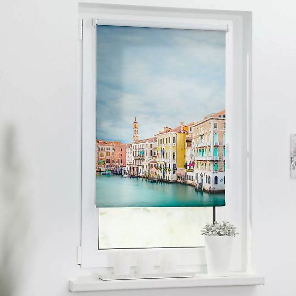 Verdunkelungsrollo Venedig blau B/L: ca. 60x150 cm günstig online kaufen