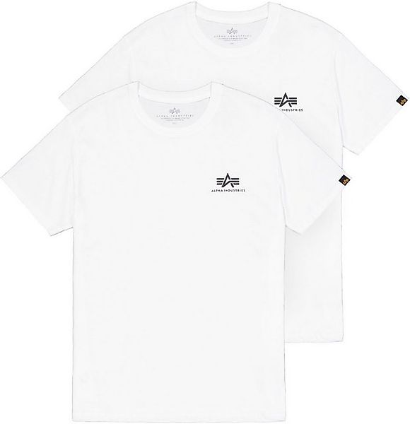 Alpha Industries  T-Shirts & Poloshirts Basic T Small Logo 2 Pack - white günstig online kaufen
