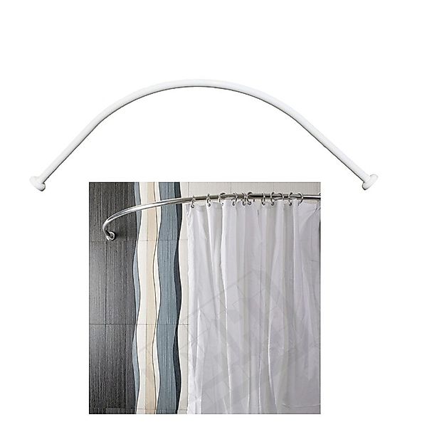 Ekershop Duschvorhangstange Bogenstange Alu Oval EINTEILIG günstig online kaufen