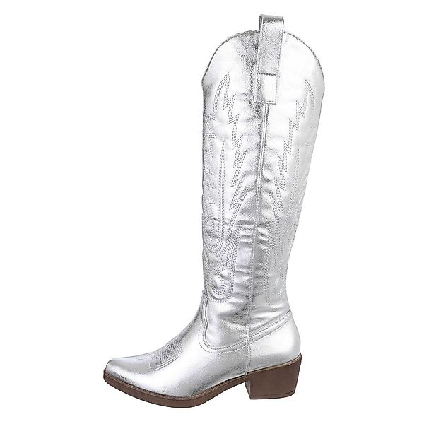Ital-Design Damen Cowboyboots Western Westernstiefel Blockabsatz günstig online kaufen