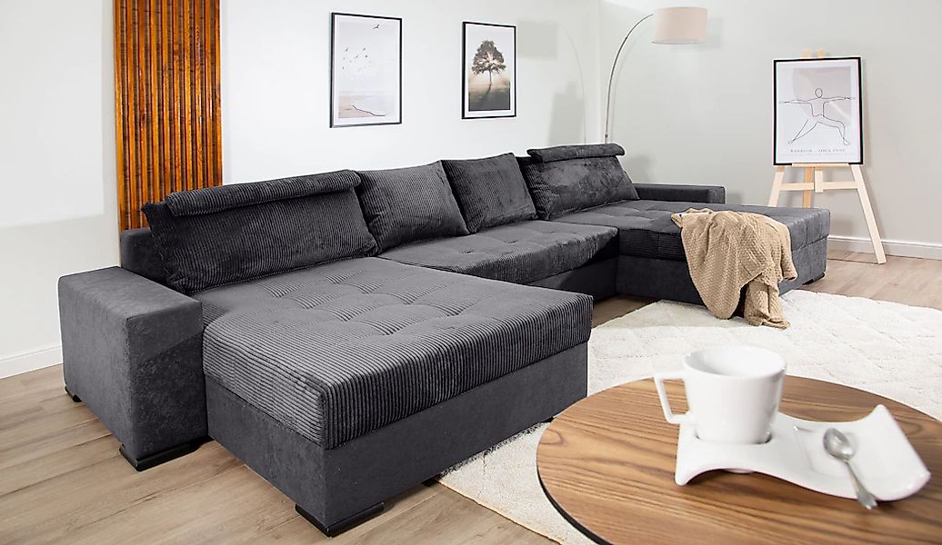COLLECTION AB Wohnlandschaft "Josy XXXL-Relax U-Form, B: 352 cm" mit Bettfu günstig online kaufen