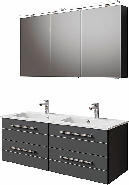Saphir "Serie 6025 2-teilig Mineralmarmor-Waschtisch mit LED-Spiegelschrank günstig online kaufen