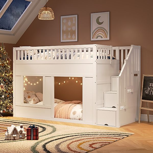 OKWISH Hochbett umbaubarer Spielraum darunter (Etagenbett, günstig online kaufen