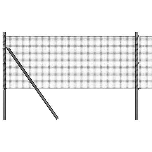 vidaXL Zaunpfosten Grau 100 x 0,4 m 12 x 12 mm Netz Stahl und PVC 3351892 günstig online kaufen