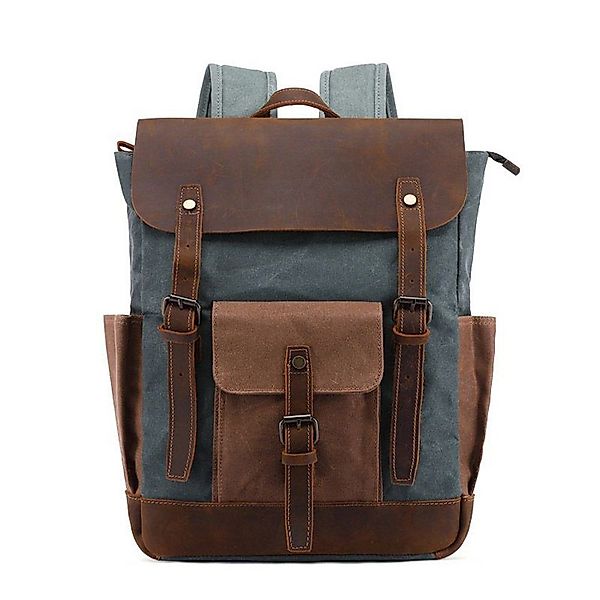 REDOM Laptoprucksack Rucksack Schulrucksack Lederrucksack Reiserucksack günstig online kaufen