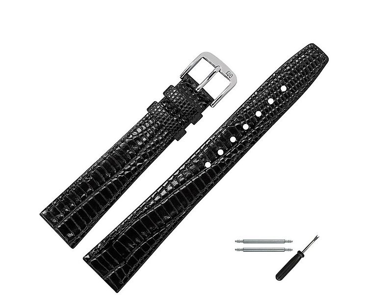 MARBURGER Uhrenarmband 18mm Leder Eidechse (Iguana) Prägung günstig online kaufen
