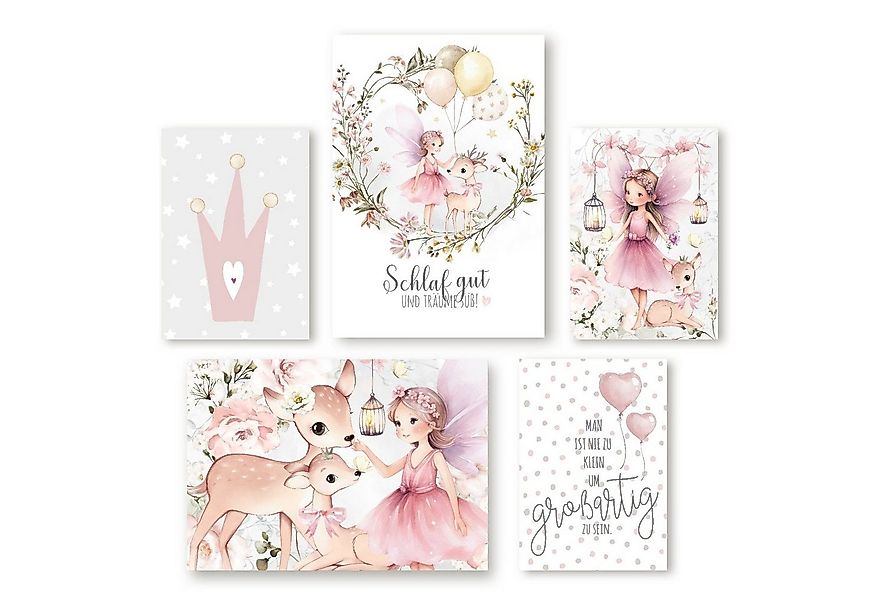 homestyle-accessoires Poster Kinderzimmer Bilder Kinderbilder SCHLAF GUT KL günstig online kaufen