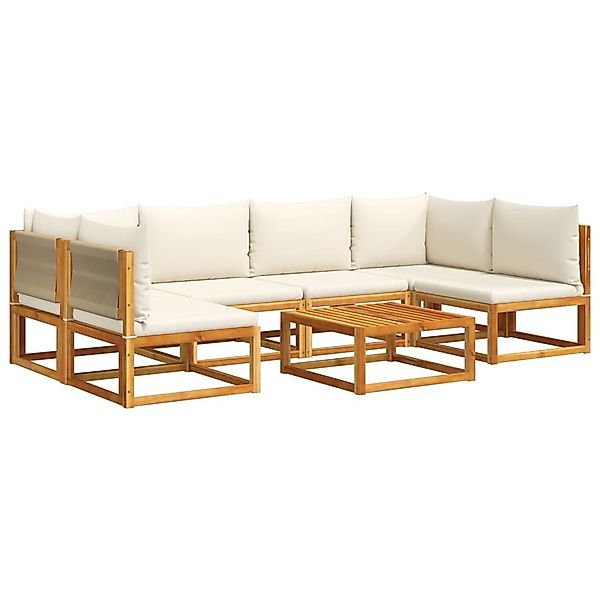 vidaXL Loungesofa 7-tlg. Garten-Sofagarnitur mit Kissen günstig online kaufen