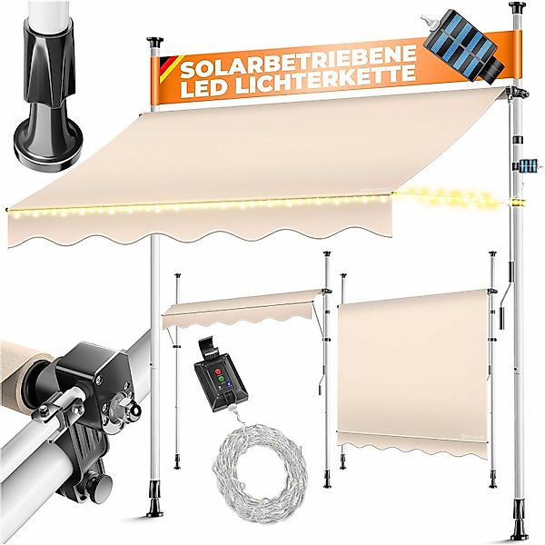 KESSER Klemmmarkise mit Handkurbel & LED, günstig online kaufen
