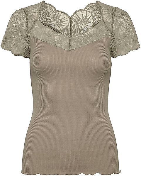 rosemunde T-Shirt elastischer Vintage-Spitzenbesatz, Kurzarm, gewellter Sau günstig online kaufen