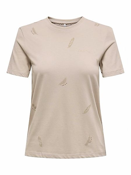 ONLY Kurzarmshirt "ONLKITA LIFE REG S/S FEATHERS TOP JRS" günstig online kaufen