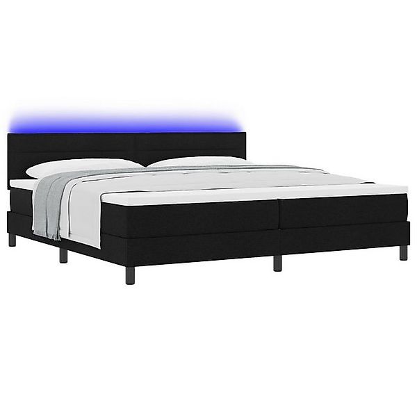 vidaXL Bett Boxspringbett mit Matratze & LED schwarz 200x200 cm Stoff (1-tl günstig online kaufen
