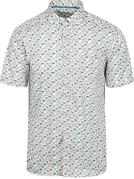 State Of Art Short Sleeve Hemd Druck Twill Hellblau  - Größe 3XL günstig online kaufen