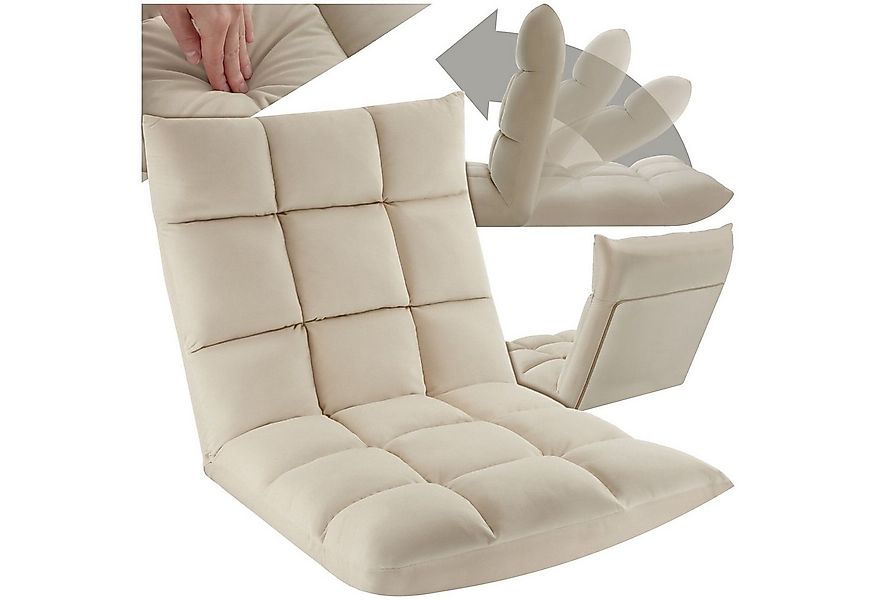 tectake Relaxsessel Fernsehsessel Snooze, 2 in 1 Samt, 14-fach verstellbar, günstig online kaufen