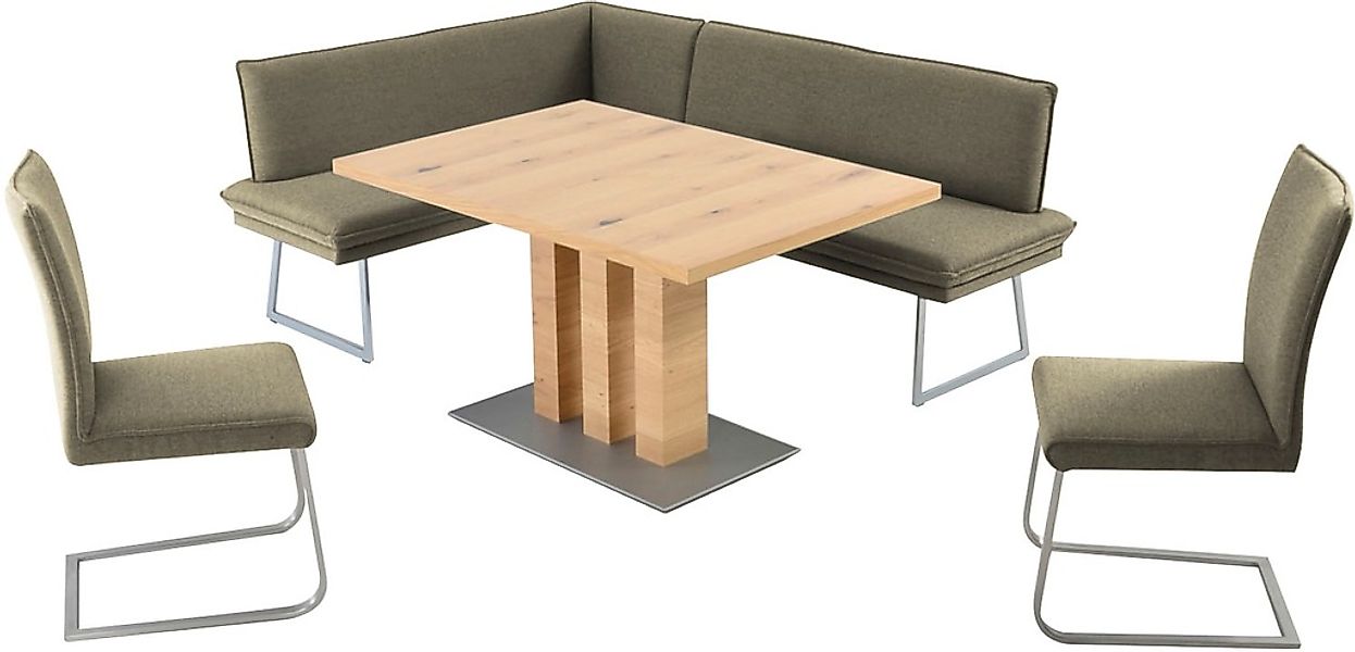 K+W Komfort & Wohnen Essgruppe "Santos III" 4 Stk. tlg. gepolsterte Eckbank günstig online kaufen