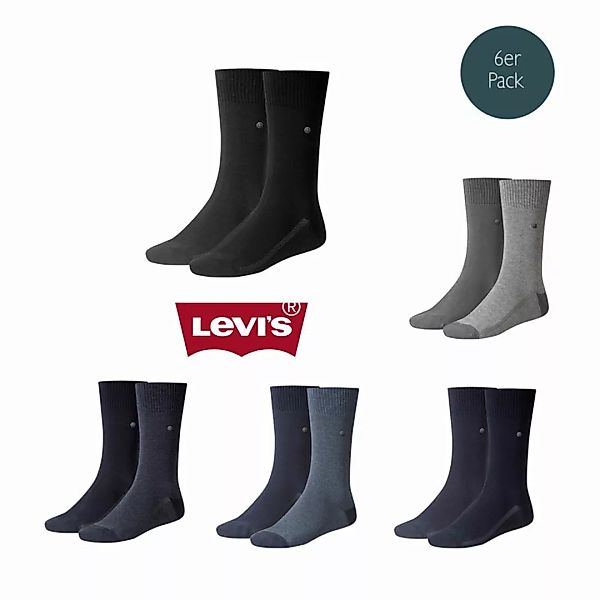 Levis 6 Paar Herren Socken 168SF Regular Cut 6P Strümpfe 39-46 - Farbenausw günstig online kaufen