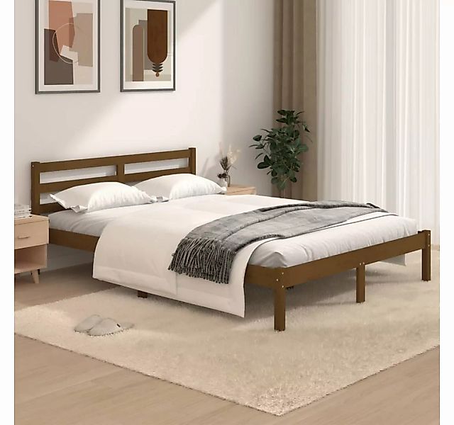 furnicato Bett Massivholzbett Kiefer 120x190 cm Honigbraun günstig online kaufen