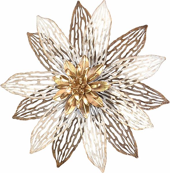 HOFMANN LIVING AND MORE Wanddekoobjekt "Wanddekoration" große Blüte aus Met günstig online kaufen