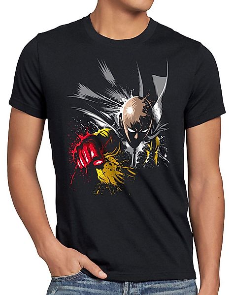 Print-Shirt Herren T-Shirt Saitama Punch one günstig online kaufen