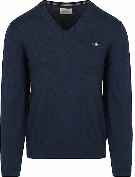 Gant Pullover V-Ausschnitt Jeans Blau - Größe 3XL günstig online kaufen