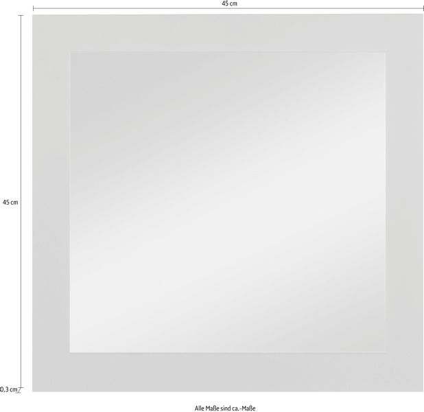 Siebdruckspiegel Toba Silber 45 cm x 45 cm günstig online kaufen
