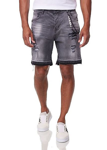 Denim House Jeansbermudas Herren Jeansshorts im Destroyed Look 1004 Schwarz günstig online kaufen