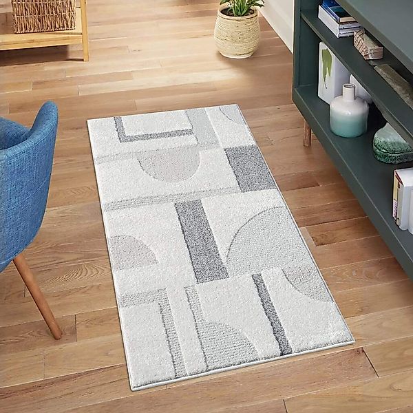Carpet City Teppich "LOUNGE 9992" rechteckig 15 mm Höhe Kurzflor-Teppich Mo günstig online kaufen