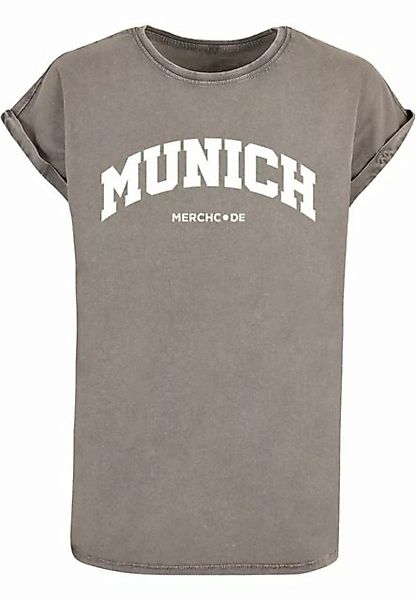 Merchcode T-Shirt Merchcode Damen Ladies Munich Wording - Acid Washed T-Shi günstig online kaufen