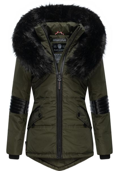 Navahoo Winterjacke "Nirvana" mit Kapuze edle Steppjacke m. schwarzem Kunst günstig online kaufen
