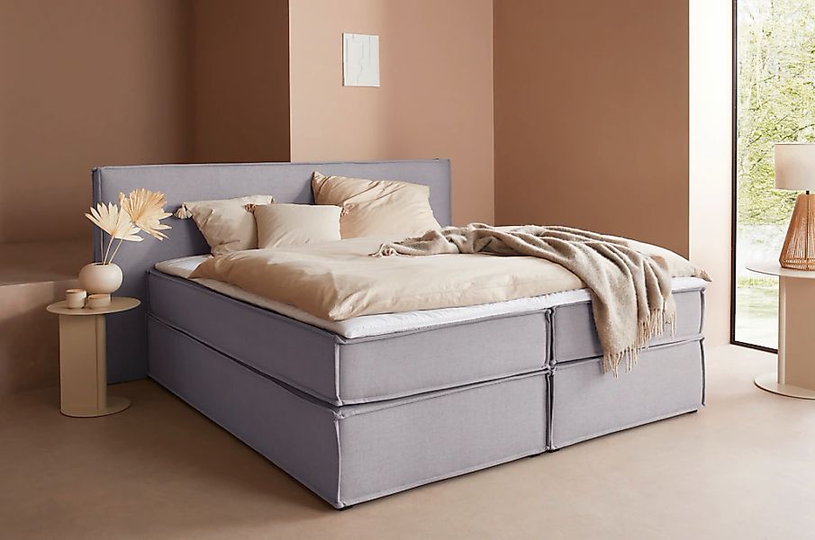 LeGer Home by Lena Gercke Boxspringbett "Yuma" incl. Topper, in 4 Breiten, günstig online kaufen