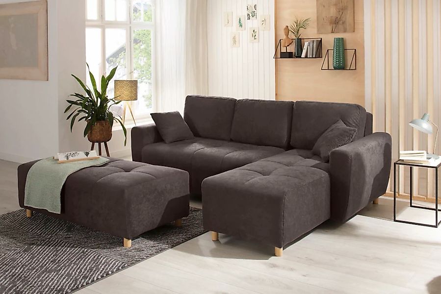 Home affaire Ecksofa "Scania L-Form", wahlweise mit Bettfunktion und Bettka günstig online kaufen
