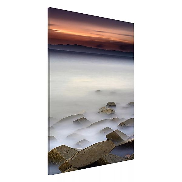 Magnettafel Natur & Landschaft - Hochformat 2:3 Sonnenuntergang im Nebel günstig online kaufen