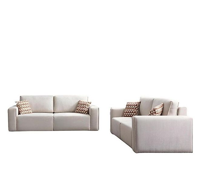 JVmoebel 3-Sitzer Wohnzimmer Weiße Polster Sofas Luxuriöse Polstercouchen S günstig online kaufen