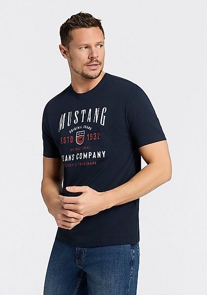 MUSTANG Kurzarmshirt Alex Logoprint kurzarm, mit Logoprint günstig online kaufen