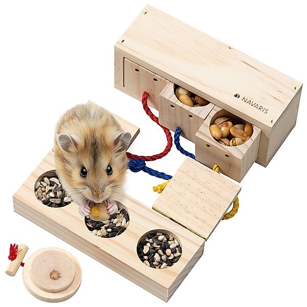 Navaris Tier-Beschäftigungsspielzeug Hamster Spielzeug - Kaninchen Spielzeu günstig online kaufen