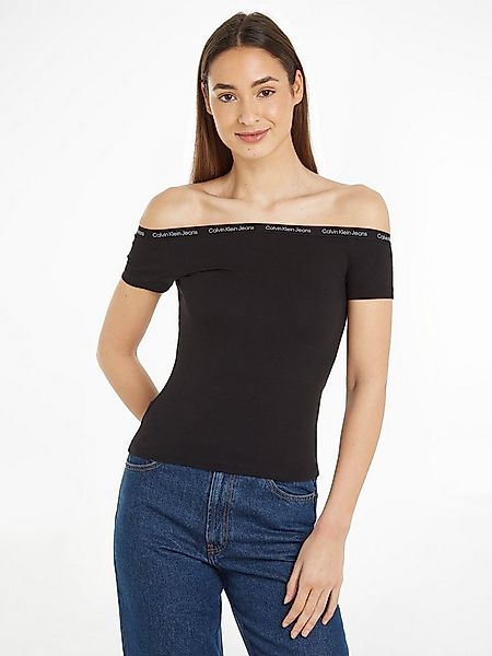 Calvin Klein Jeans T-Shirt LOGO ELASTIC BARDOT TOP mit Logoschriftzug günstig online kaufen