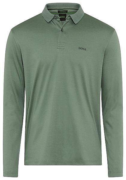 BOSS GREEN Langarm-Poloshirt "Pirol", Langarm, regular fit, Logo-Stickerei günstig online kaufen